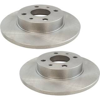 TRQ bageste bremseotorer sæt solid kompatible med 2012-2019 Fiat 500