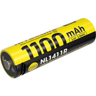 Nitecore NL1411R 3.6V Li-ion 1100mah genopladeligt 14500 batteri med USB-C