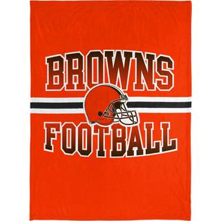 Foco NFL Micro Raschel Plush Throw Tæppe Stripe Logo 45 X 60 Cleveland Browns