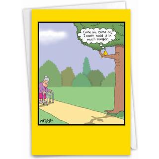 Nobleworks - 1 Hilarious lykønskningskort til fødselsdag - Sjov fødselsdagskomiton Notecard - Hold det i C2450BDG