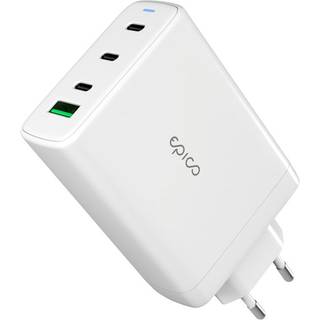 Epico - UltraBoost GaN 140W Vægoplader - 3x USB-C & 1x USB-A - Hvid