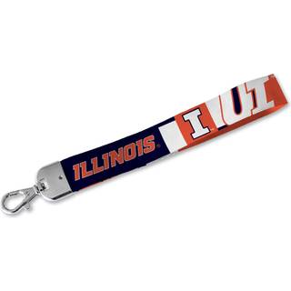 Rico Industries NCAA Illinois Bekæmpelse af Illini -håndled Lanyard Key Chain Cute Wristlet Strap Keychain Holder for Women Men Car Keys ID Badge