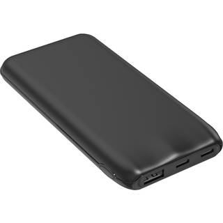 Platinet Powerbank 10000mAh - 2x USB-C porte & 1x USB-A - Sort