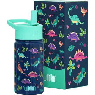 Wildkin Kids 14 oz rustfrit stål vandflaske - BPA -fri lækagesikker isoleret let rengøring - skat dinosaurier
