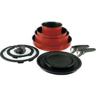 T-Fal Ingenio Nonstick Cookware Set 10 stykker Induktion Ovn slagtekylling Safe 500f Kogegraver og PANS RV Camping Ovn Broil Opvaskemaskine Sikke