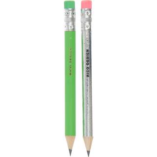 Mini-Bleistiftset Grün/Silber