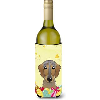 """" Caroline's Treasures BB1915Literk """" """" Wirehaired Dachshund Easter Egg Hunt """" """" Wine Bottle Hugger Koozie 750ml Multicolor """"