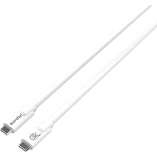 Cirafon Usb-c Til Usb-c Silikonkabel – 240w, 20gbps 3m. Hvid