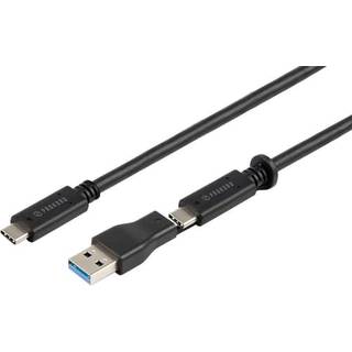 Prokord Usb-0059a Usb-kabel 1 M Usb 3.2 Gen 2 (3.1 Gen 2) Usb C 2 X Usb C Sort 1m. Usb C Usb C Sort