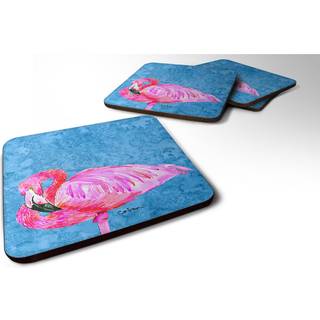 """" Caroline's Treasures 8686FC Flamingo Foam Coasters (Sæt på 4) 3,5 """" ""H x 3,5"" """" W multicolor """"