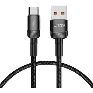 Tech-Protect Ultraboost Evo USB-A til USB-C Kabel 1000W/5A 25cm - Sort