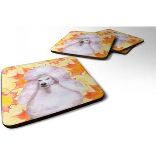 """" Caroline's Treasures White Standard Poodle Fall Decorative Coasters multicolor """"