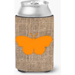 Butterfly Jute og orange d?se eller flaske drikkevareisolator Hugger BB1049