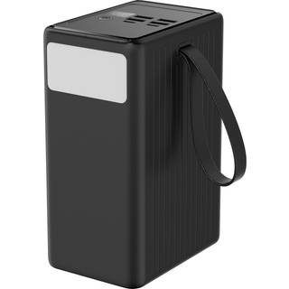 Platinet Powerbank 80000mAh / PD 20W Quick charge - med lommelygte - Sort
