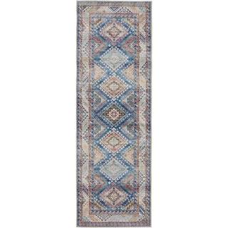 ATLAS Blå Vaskbart Tæppe - Løber / 80x240 cm / Blå