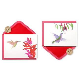 Papyrus blanke kort med konvolutter akvarel kolibrier (20-t?lling)