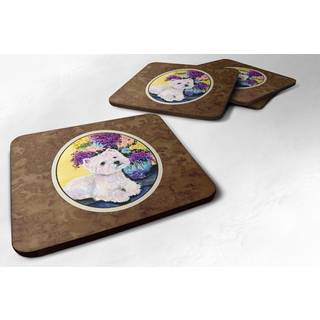 """" Caroline's Treasures SS8291FC Westie Foam Coasters (S?t p? 4) 3.5 """" ""H x 3.5"" """" W multicolor """"