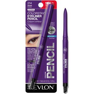 REVLON ColorStay Pencil Vandtt eyeliner Smudsikker jenmakeup med indbygget spidser 214 Grape 0,01 oz