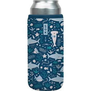 Sok det kan sok ærme til øl & soda isoleret neopren dækning (glade hajer 25 oz kan ærme)
