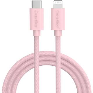 Smartline (3A/27W) USB-C til Lightning Ladekabel - 2 Meter - Lyserød