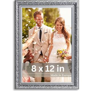 Victor 8x12 billedramme Rubens sort s?lv - billedrammer 8x12 - med lukkesikker akrylglas - antikke rammer - sort ramme 8 x 12