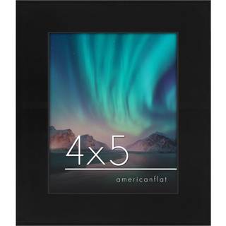 AmericanFlat 4x5 Billeder i sort - konstrueret tr?ramme med knust -resistent glas h?ngende hardware og staffeli til v?g og bordplade display