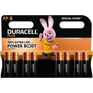 Duracell Plus Boost AA batterier 8-pak (På lager i varehus)