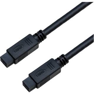 Eletra IEEE 1394B 9P M 2M kabel, sort ➞ På lager - klar til levering