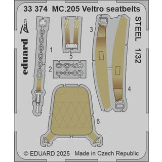 MC.205 Veltro seatbelts STEEL  ITALERI