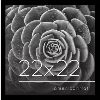 AmericanFlat 22x22 Billedramme med poleret plexiglass - Episk samling - firkantede billedrammer med konstrueret tr? - bred fotoramme til v?gvisni
