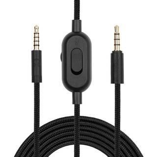 Lydkabel med 3,5 mm til Logitech G433 / G233 / G Pro / G Pro X - 2 meter med lydstyrkekontrol