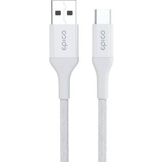 Epico Braided 18W USB-A til USB-C Kabel - 1.2m - Hvid