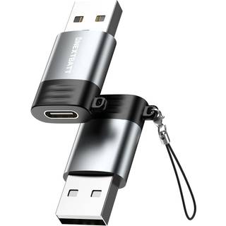 NEXTBATT USB-C hun USB-A 2.0 adapter - Sort/Grå