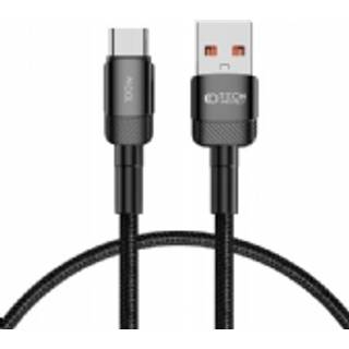 Tech-Protect USB-A til USB-C kabel 100W, 5A, 0,5m - Sort