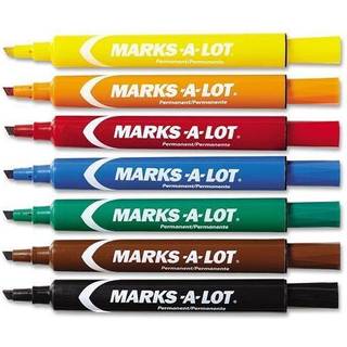 24800 Avery Marks -a -Lot Everbold Flipchart Markers - Mejs Marker Point Style - Black Blue Orange Green Purple Gul Red Brown Ink - 12 / Set