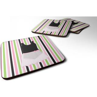 """" Caroline's Treasures Ballerina Leotard & Skirt Foam Coaster Set på 4 3,5 multicolor """"