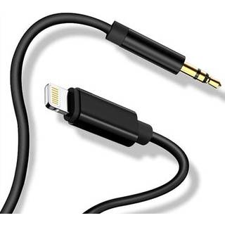 Lightning til 3.5mm lydkabel til iPhone, iPad - 1m - Sort