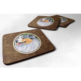 """" Caroline's Treasures SS8736FC Australian Shepherd Foam Coasters (S?t p? 4) 3,5 """" ""H X 3,5"" """" W Multicolor """"