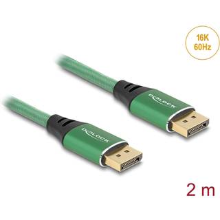 Delock DisplayPort-kabel 16K @ 60Hz, 2m - Grøn