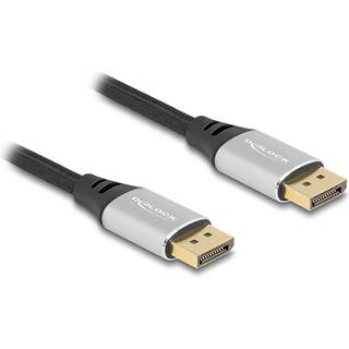 Delock DisplayPort-kabel 16K @ 60Hz, 1m - Sølv