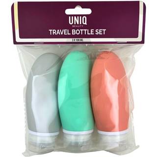 UNIQ Rejseflaskesæt-3 stk -100 ml - Flerfarvet