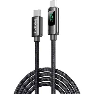 NEXTBATT USB-C til USB-C Kabel 100W, 5A, 2m - Sort