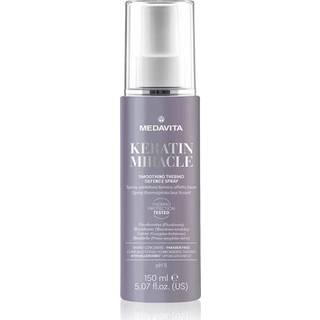 Medavita Keratin Miracle Smoothing Thermo Defence Spray Hårspray med varmebeskyttelse til brug med glattejern og krøllejern til Hår 150 ml - 150 ml