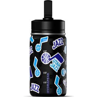 Hydrapeak x NBA officielt licenseret Utah Jazz 14oz mini Kids vandflaske med halmlåg og håndteres genanvendelig rustfrit stål dobbeltvæg isoleret