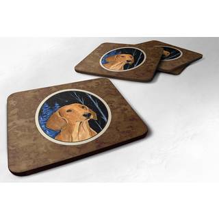"""" Caroline's Treasures SS8379FC Starry Night Dachshund Foam Coasters Set p? 4 (S?t p? 4) 3.5 """" ""H X 3,5"" """" ""W Multicolor"" ""