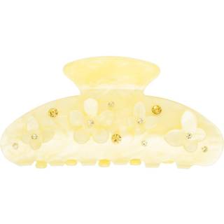 DARK Flower & Butterfly Hair Claw Pale Yellow