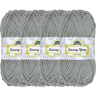 Jubileeyarn Lacery Yarn - Chunky Cotton - 100G/Skein - Sterling Gray - 4 Skeins