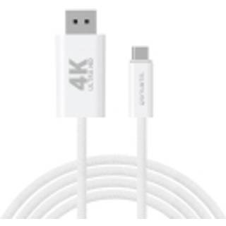 4smarts USB-C til Displayport kabel 2m (hvid)