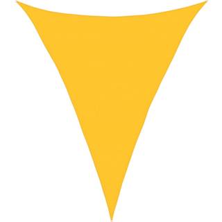 solsejl 5x6x6 m 160 g/m² trekantet HDPE gul