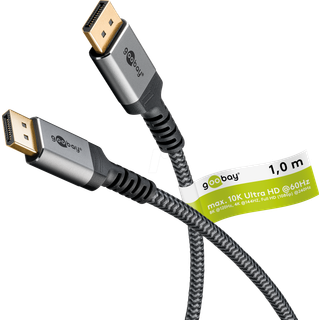 Pro DisplayPort Plus 2.0/2.1 - Skærmkabel - 1m - Grå